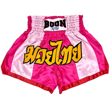 MT16 Muay Thai Shorts PINK STRIPS - BOON Sport